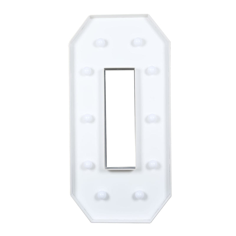 4ft XL LED Marquee Letter Foam Board with 10 Warm White Battery Operated LEDs - White