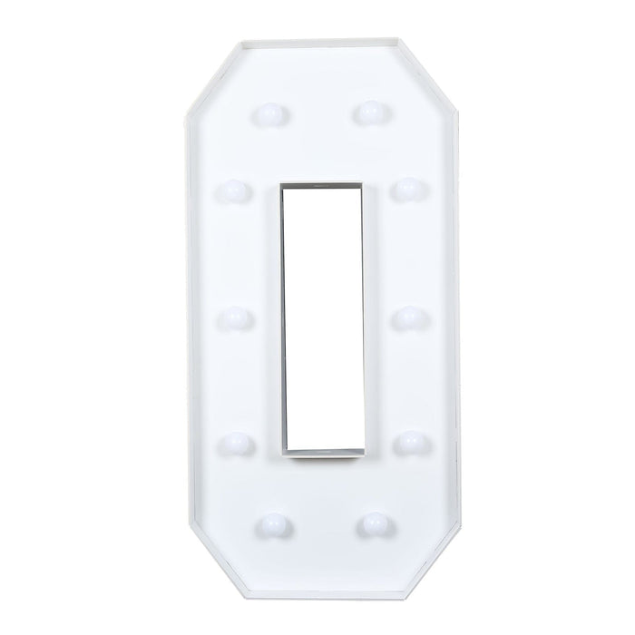 4ft XL LED Marquee Letter Foam Board with 10 Warm White Battery Operated LEDs - White