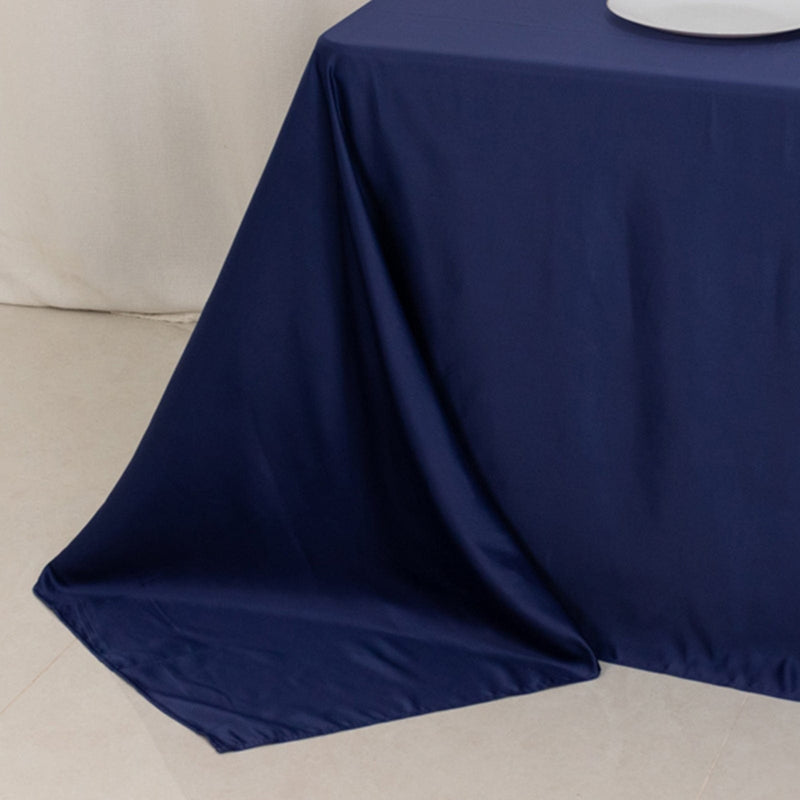 90" x 132" Lamour Satin Rectangular Tablecloth