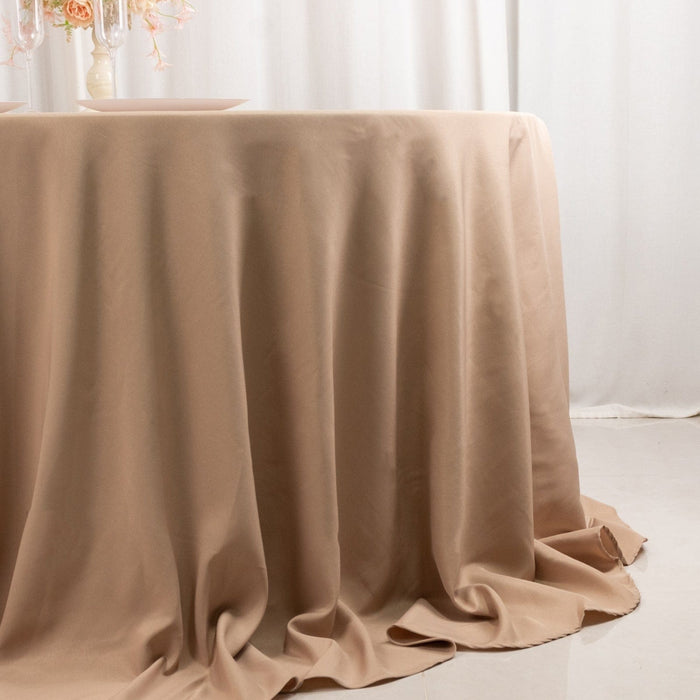 132" Premium Polyester Round Tablecloth Wedding Party Table Linens