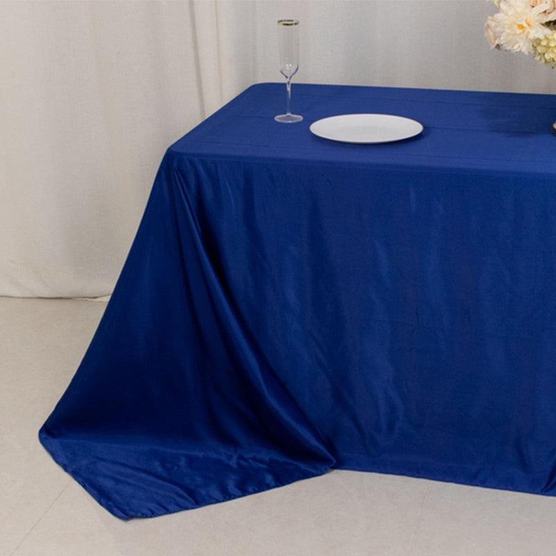 90" x 132" Lamour Satin Rectangular Tablecloth