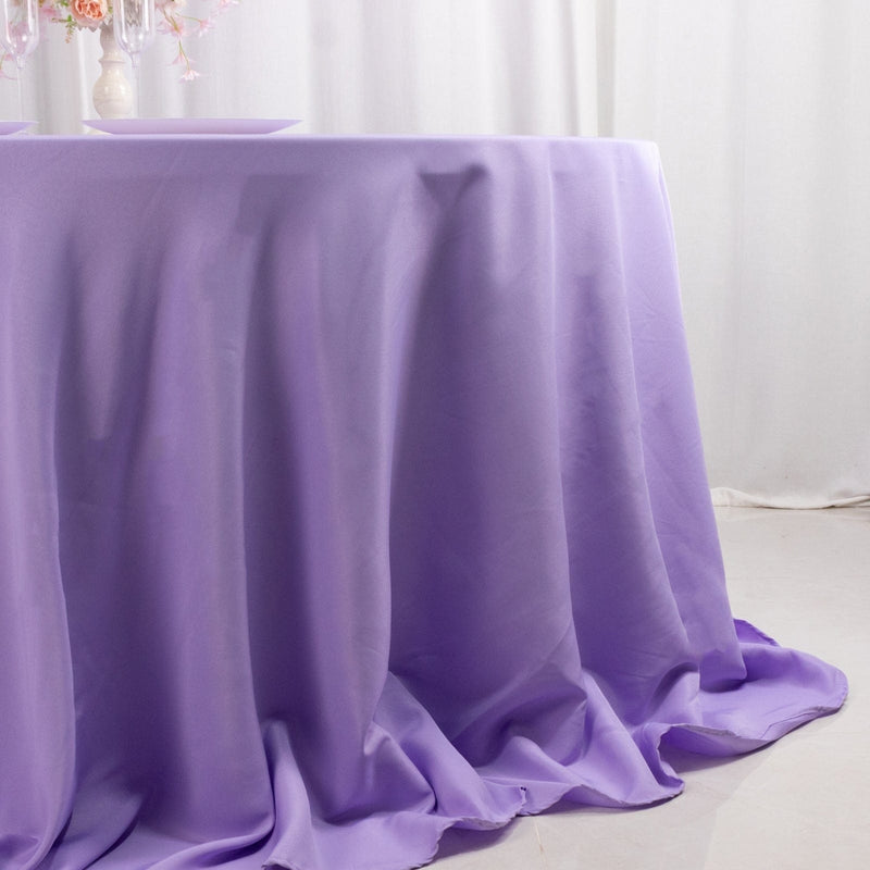 132" Premium Polyester Round Tablecloth Wedding Party Table Linens