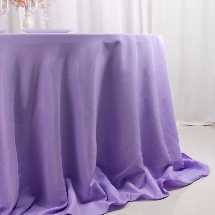 132" Premium Polyester Round Tablecloth Wedding Party Table Linens