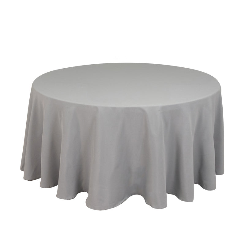 120" Premium Polyester Round Tablecloth Wedding Table Linens