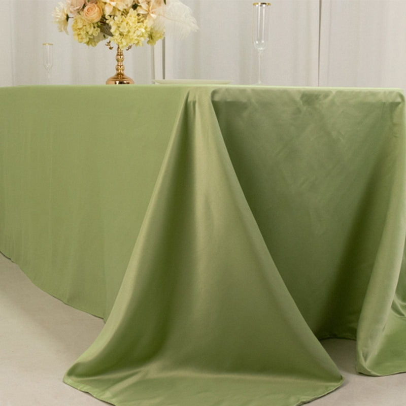 90" x 156" Lamour Satin Rectangular Tablecloth