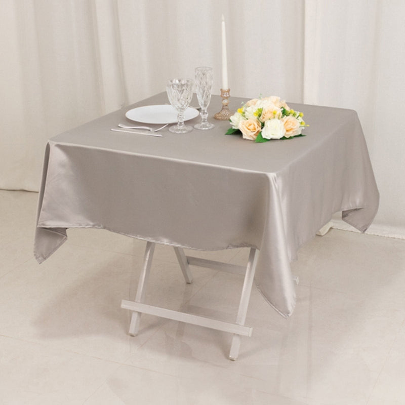 54" x 54" Lamour Satin Square Tablecloth Wedding Party Table Linens