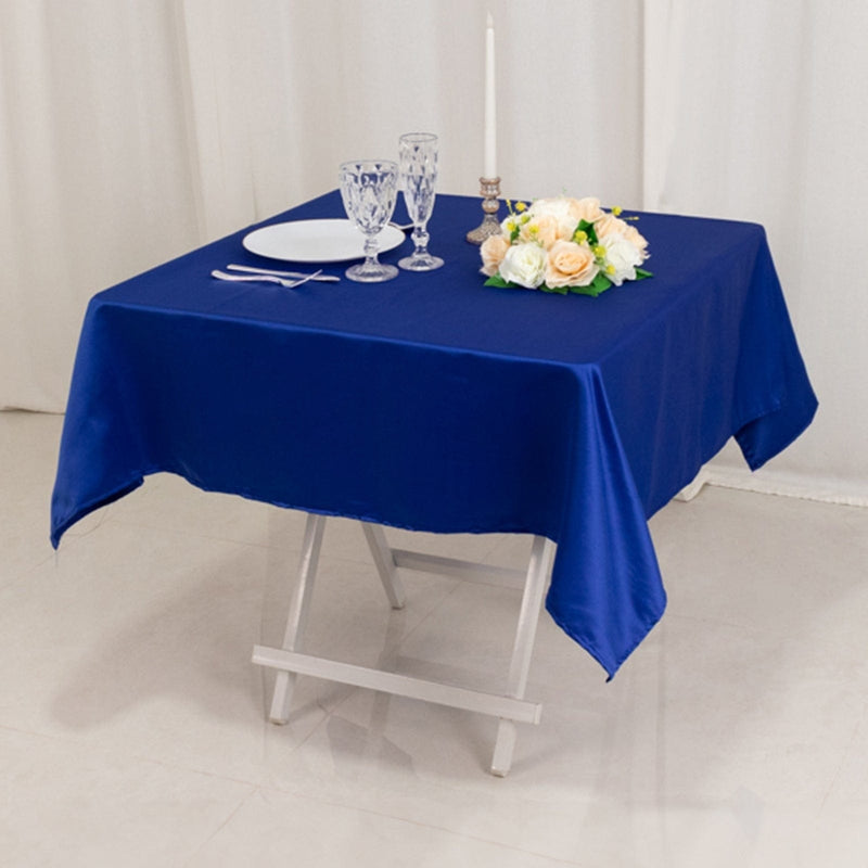 54" x 54" Lamour Satin Square Tablecloth Wedding Party Table Linens