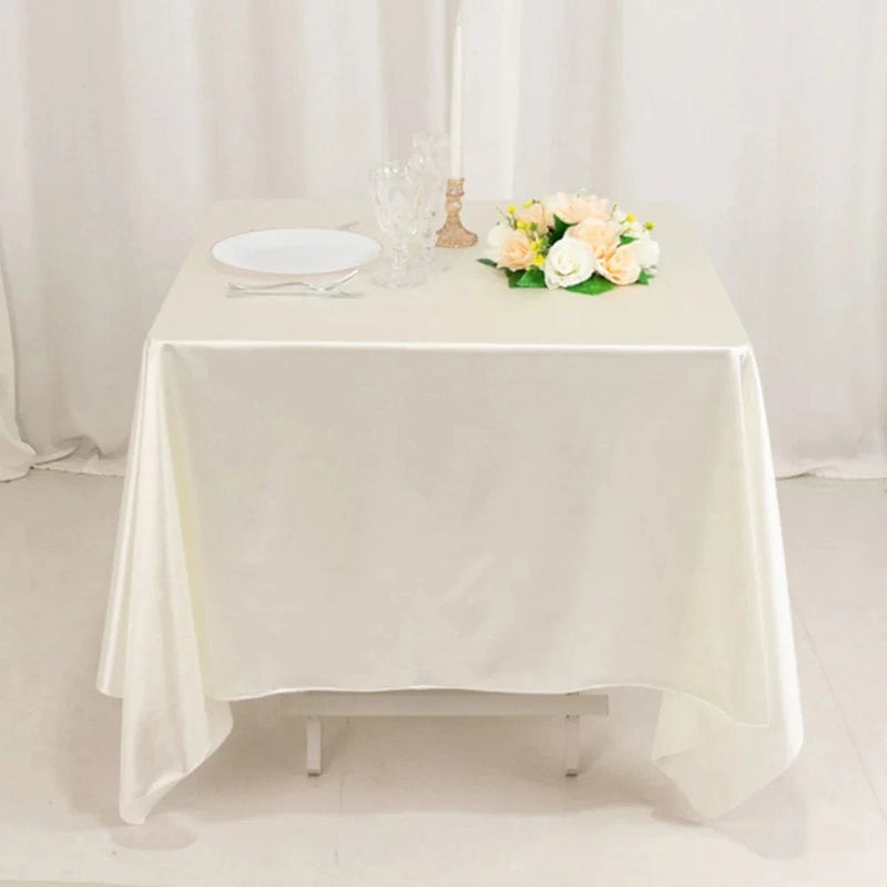 70" x 70" Scuba Polyester Square Tablecloth Wedding Table Linens
