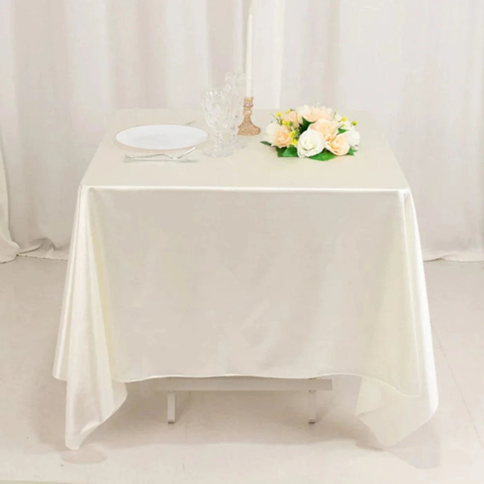 70" x 70" Scuba Polyester Square Tablecloth Wedding Table Linens