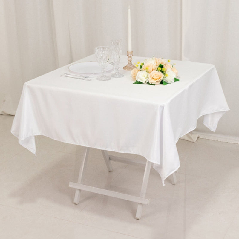 54" x 54" Lamour Satin Square Tablecloth Wedding Party Table Linens