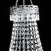 Empire Style Beaded Crystal Clear Chandelier with Ornate Metal Frame