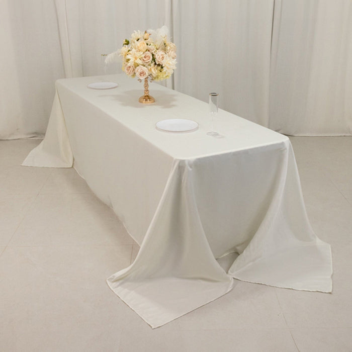 90" x 156" Lamour Satin Rectangular Tablecloth