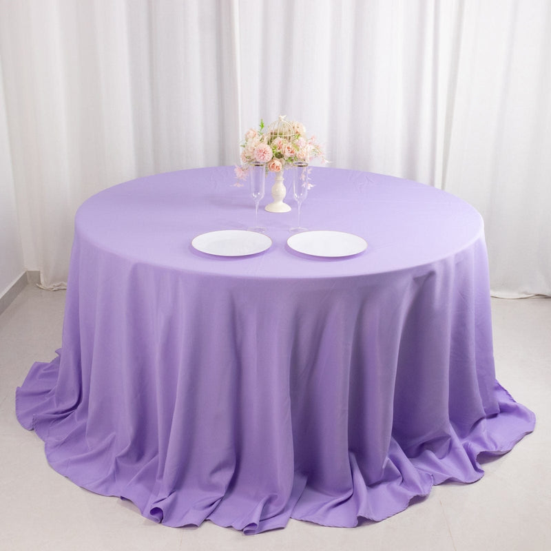 132" Premium Polyester Round Tablecloth Wedding Party Table Linens