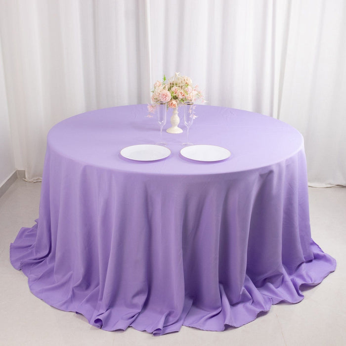 132" Premium Polyester Round Tablecloth Wedding Party Table Linens