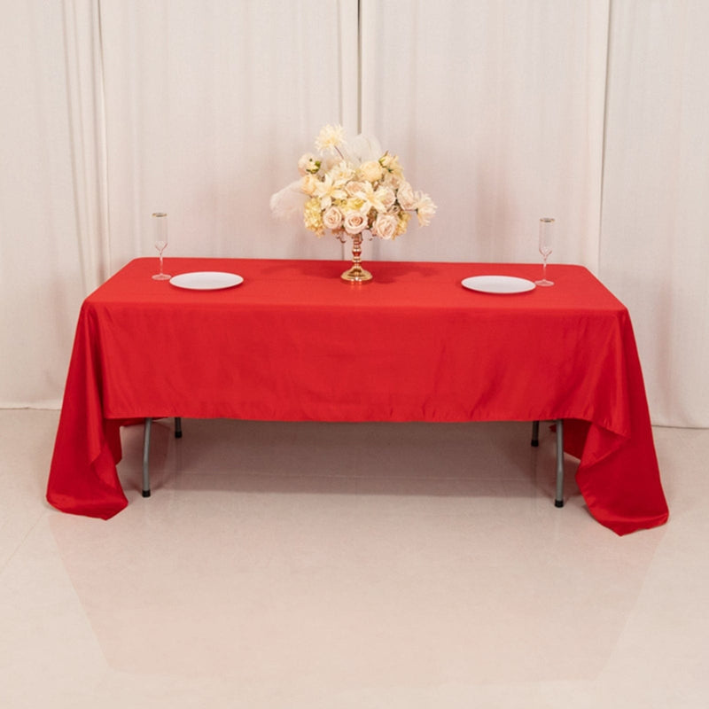60" x 126" Lamour Satin Rectangular Tablecloth