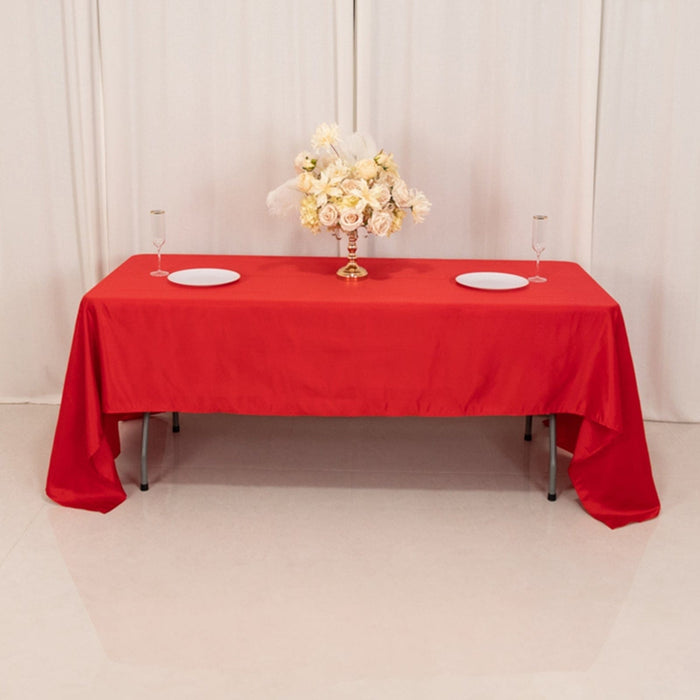 60" x 126" Lamour Satin Rectangular Tablecloth