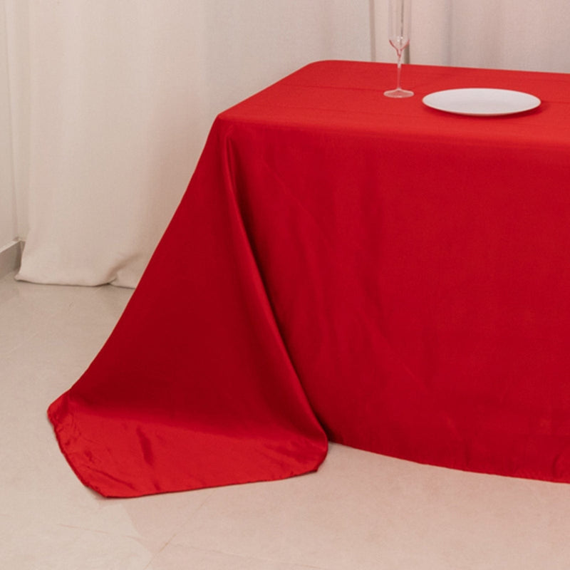 90" x 156" Lamour Satin Rectangular Tablecloth