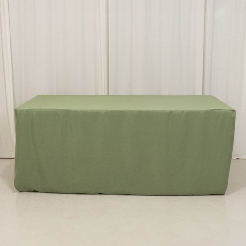 6 ft Fitted Polyester Tablecloth 72" x 30" x 30"