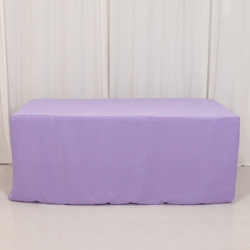 6 ft Fitted Polyester Tablecloth 72" x 30" x 30"