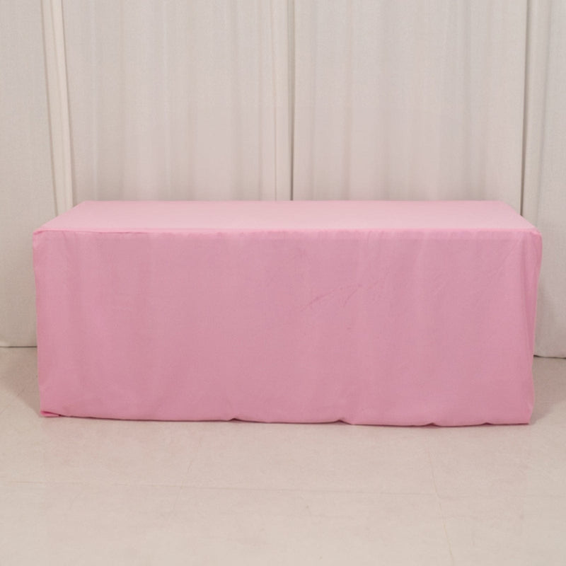 6 ft Fitted Polyester Tablecloth 72" x 30" x 30"
