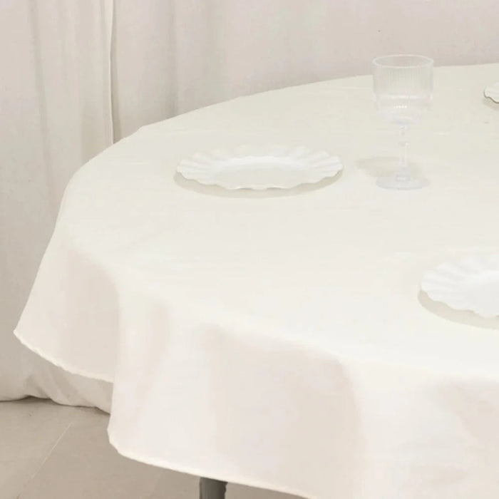 70" Cotton Blend Round Tablecloth for Weddings and Events