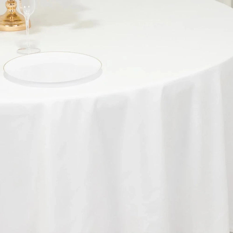 108" Cotton Blend Round Tablecloth for Weddings and Events