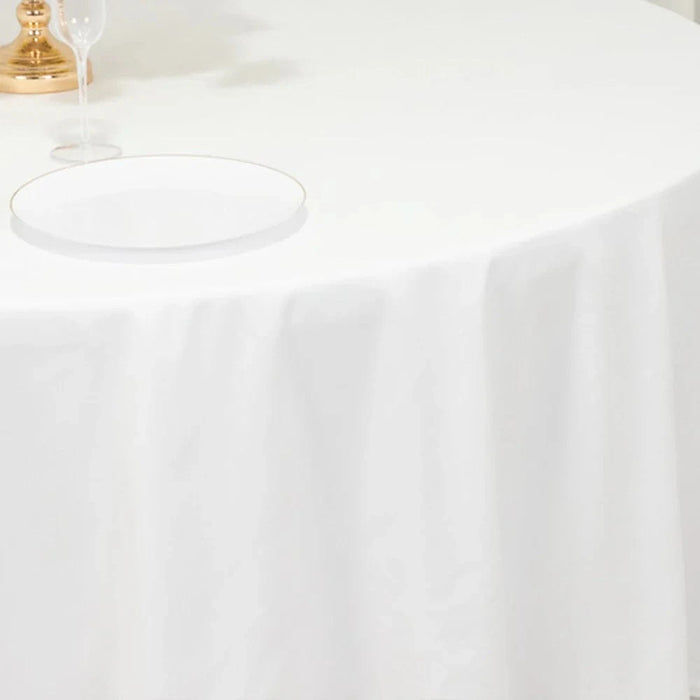 108" Cotton Blend Round Tablecloth for Weddings and Events