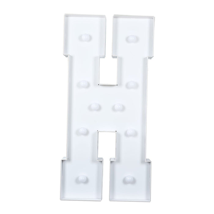 4ft XL LED Marquee Letter Foam Board with 10 Warm White Battery Operated LEDs - White