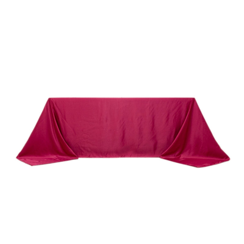 90" x 132" Lamour Satin Rectangular Tablecloth