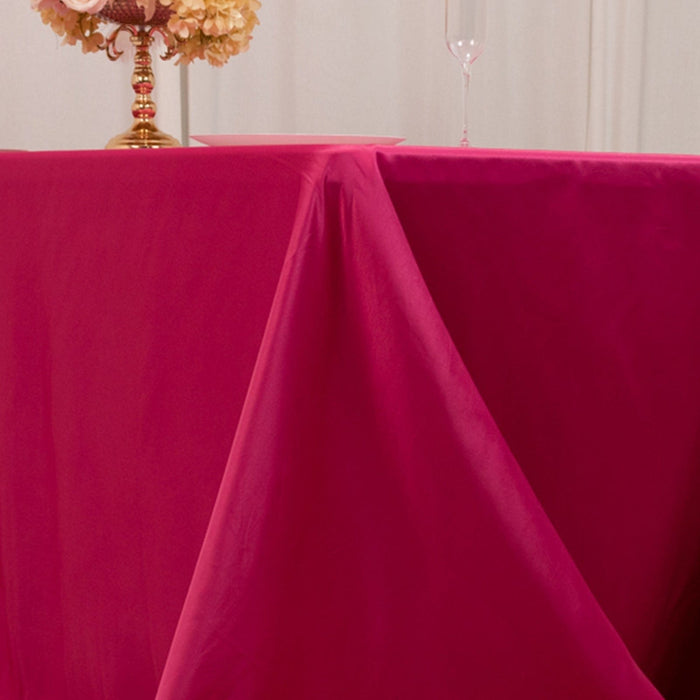 90" x 132" Lamour Satin Rectangular Tablecloth