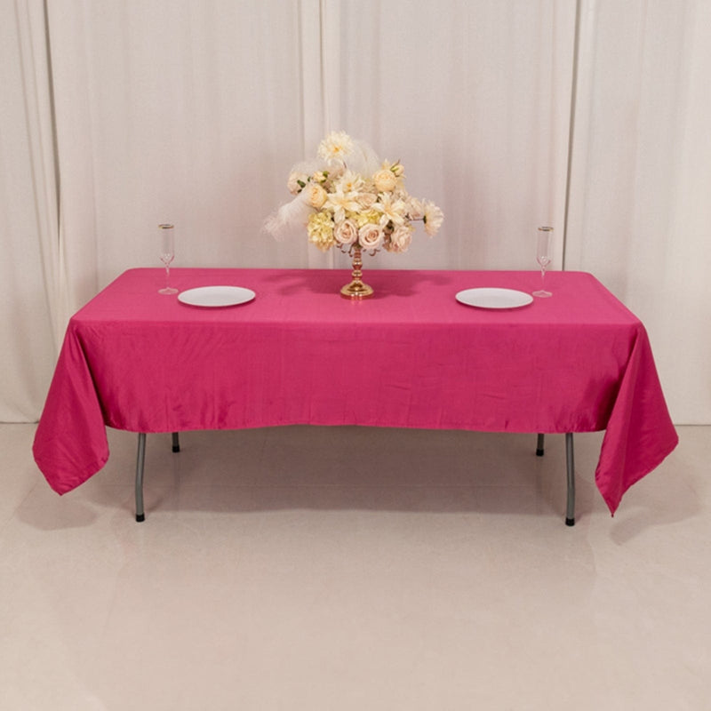 60" x 102" Lamour Satin Rectangular Tablecloth