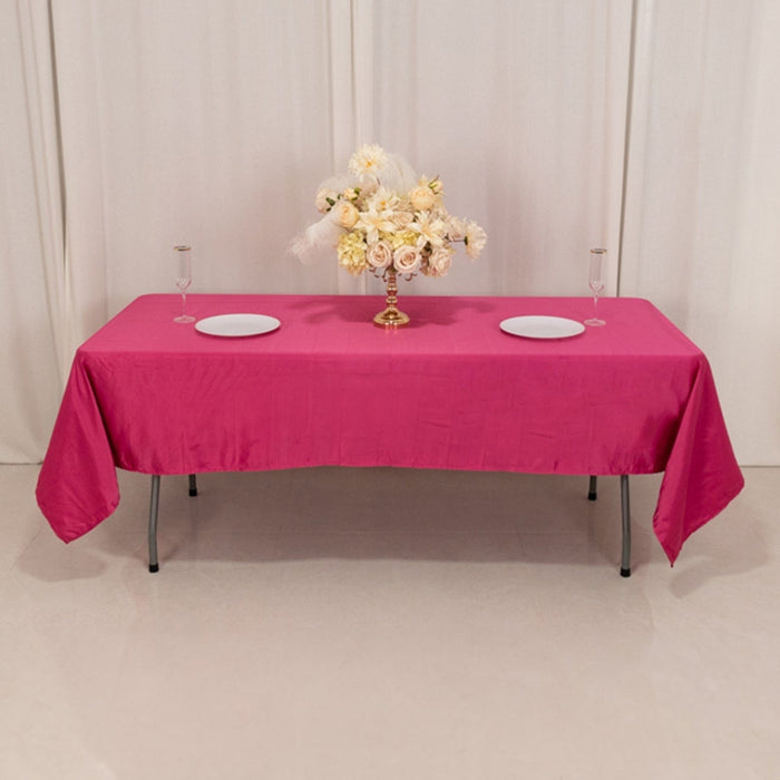 60" x 102" Lamour Satin Rectangular Tablecloth