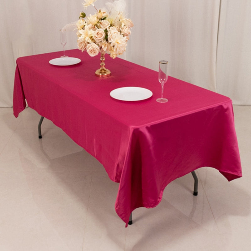 60" x 102" Lamour Satin Rectangular Tablecloth