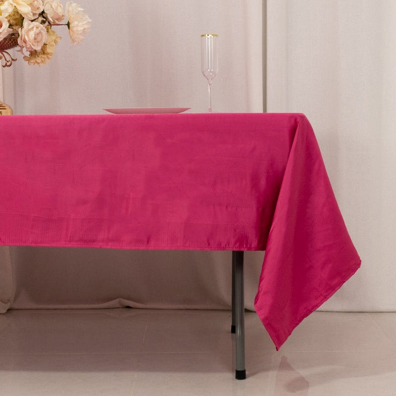 60" x 102" Lamour Satin Rectangular Tablecloth