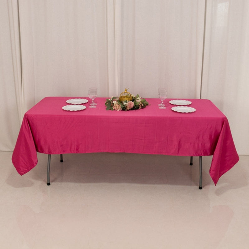 60" x 102" Lamour Satin Rectangular Tablecloth