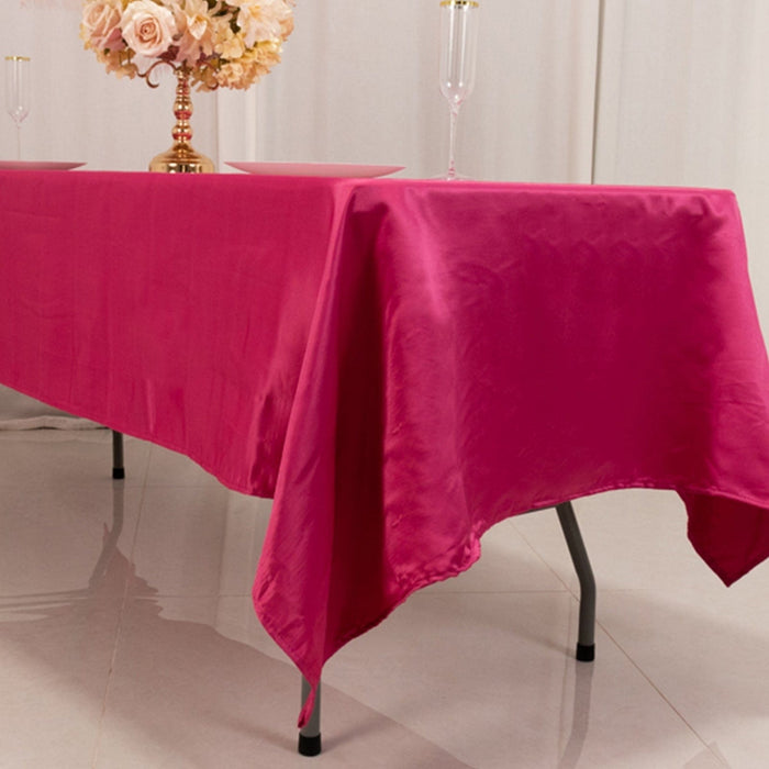 60" x 102" Lamour Satin Rectangular Tablecloth