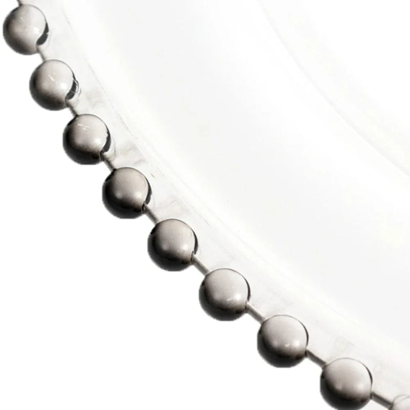 6 pcs 13" Round Beaded Rim Charger Plates