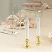 Glass Pillar Hurricane Candle Shades - Clear