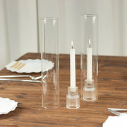 Glass Pillar Hurricane Candle Shades - Clear