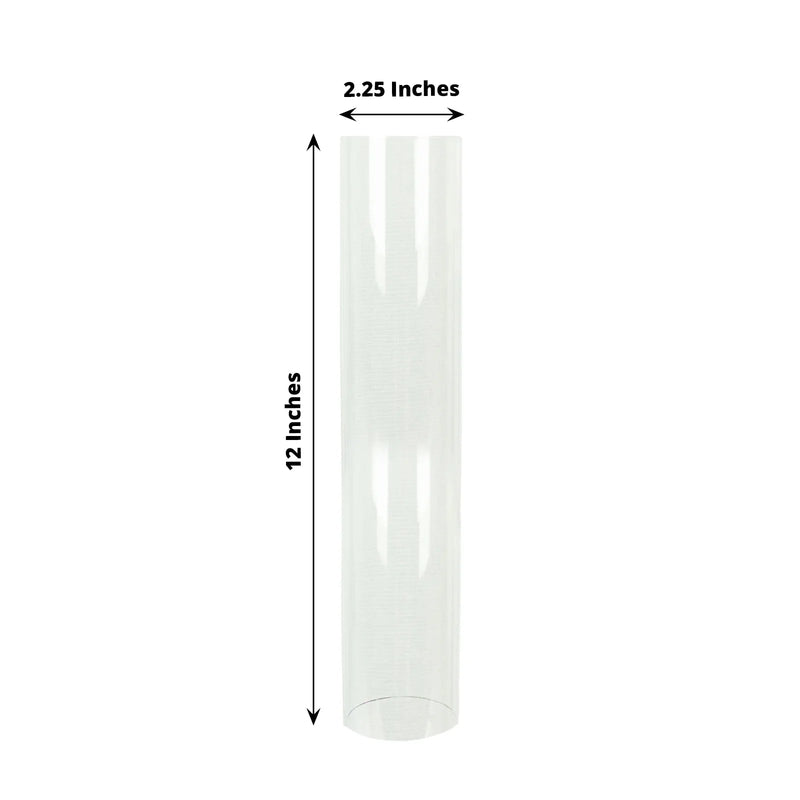 Glass Pillar Hurricane Candle Shades - Clear