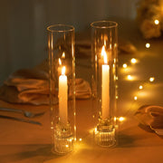 Glass Pillar Hurricane Candle Shades - Clear