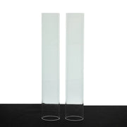 Glass Pillar Hurricane Candle Shades - Clear