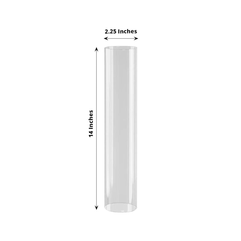 Glass Pillar Hurricane Candle Shades - Clear