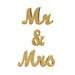 Glittered Wooden Mr & Mrs Wedding Table Display Sign Set WED_RCPT_SIGN_WOD02_GOLD