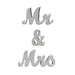Glittered Wooden Mr & Mrs Wedding Table Display Sign Set WED_RCPT_SIGN_WOD02_SILV
