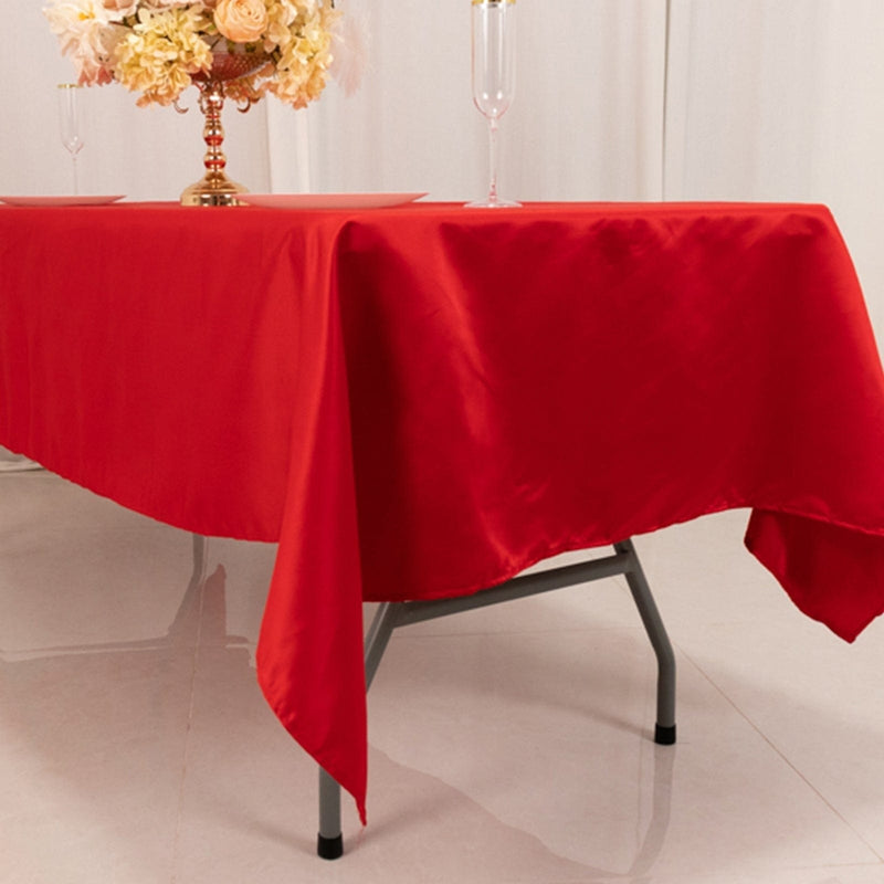60" x 102" Lamour Satin Rectangular Tablecloth