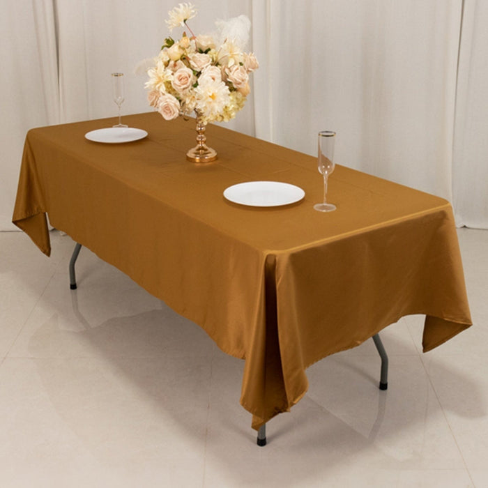 60" x 102" Lamour Satin Rectangular Tablecloth