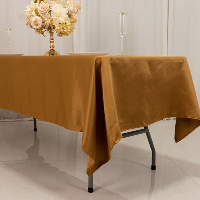 60" x 102" Lamour Satin Rectangular Tablecloth