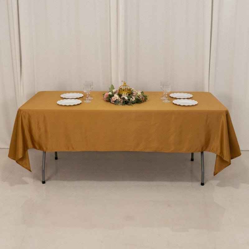 60" x 102" Lamour Satin Rectangular Tablecloth