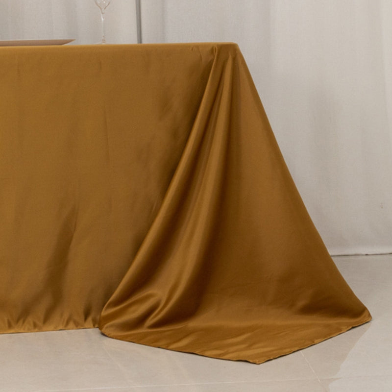 90" x 156" Lamour Satin Rectangular Tablecloth